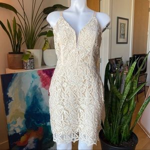 NWT Anthropologie Greylin White Lace Brocade Dress